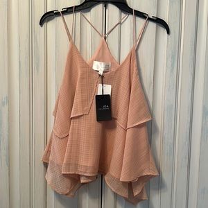 BNWT Pink Ruffle Tank